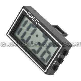 Mini Digital LCD Auto Car Truck Dashboard Desk Date Time Calendar Clock Black