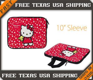 Hello Kitty 10" Netbook Notebook Laptop Computer Carrying Case Sleeve Cover iPad