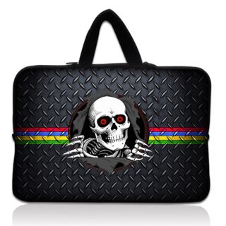 Skull Neoprene 15" 15 6" Netbook Laptop Sleeve Bag Case Cover Pouch Hide Handle