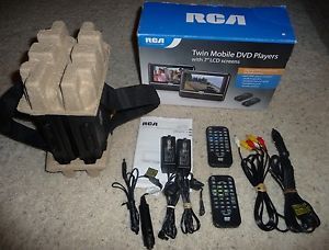 RCA DRC6272 Twin Mobile Portable 7" DVD Players 2 PC