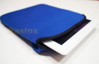 Blue New Reversible Neoprene Sleeve Bag Case for iPad iPad 2 3 4th Generation
