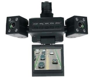 2'' Night Vision Dual Camera Car Vehicle DVR Recorder Audio Transformers 8 LED