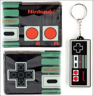 Nintendo Super Mario Bros NES Controller Fat Free Bi Fold Wallet Keychain New