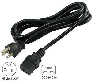 20A 8ft Power Cord NEMA 5 20P IEC 320 C19 001590