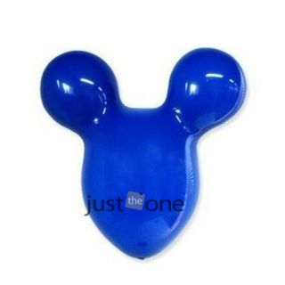 2X Mickey Mouse Ears Head 15" Plain Party Latex Helium Lovely Ballons Dark Blue