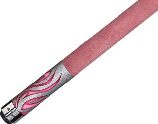 Players Flirt Sexy in Suede Silver Pink Women's Pool Billiards Cue Stick