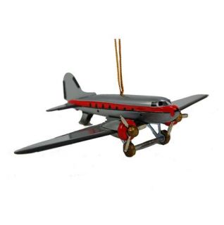 Tin Toy Airplane Ornament Vintage Retro Classic Schylling Style Plane Pilot Gift