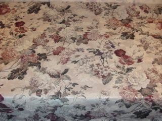 Richloom Floral Tapestry Cotton Print Ivory Red Green