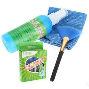 3in1 PC Laptop LED LCD Monitor Screen Plasma Cleaner Cleaning Cloth Brush Kit