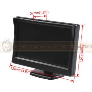5 inch Vehicle Color TFT LCD Monitor 480X2342CH Video Input DC12V Multi Language