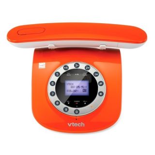 Vtech LS6195 13 Cordless Retro Style Phone Speakerphone Answering System Orange