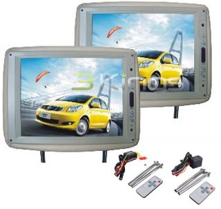 New TView T120PL 12" Tan Headrest Widescreen LCD Monitors w Remotes T120PLTAN