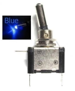 3X Blue LED Light Illuminated Toggle Switch 12V Car AB7