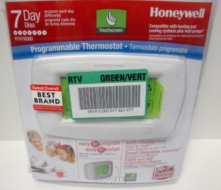 Honeywell RTH7600D Touchscreen 7 Day Programmable Thermostat Heating and Cooling
