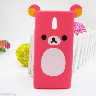 Lovely Cute Teddy Bear Silicone Soft Cover Case for Sony Ericsson Xperia P LT22i