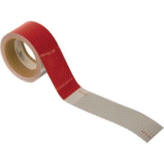 30' Roll Dot C2 Conspicuity Reflective Tape Truck Trailer RV Red Silver