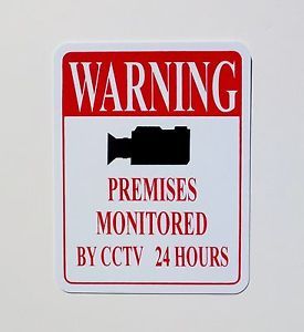 Warning Video Surveillance Business Property Warning Sign Safety CCTV Security