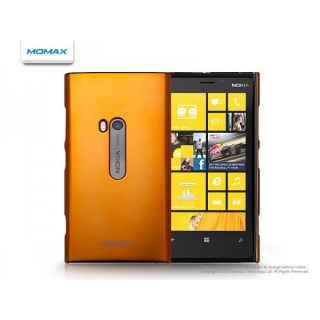 Momax Thin Glossy Metallic Case with Screen Protector for Nokia Lumia 920 Orange