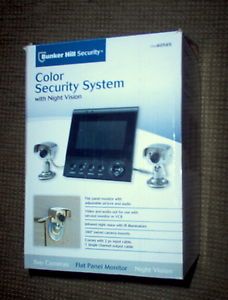 Color Security System with Two Cameras Flat Panel Monitor UPC 792363605656