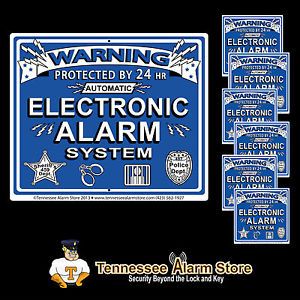 1 Authentic Security Alarm System Yard Sign 6 ADT'L Window Home Alarm Stickers