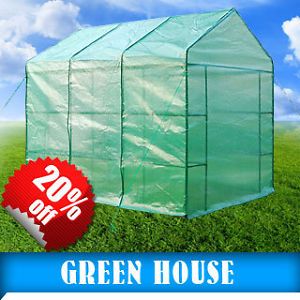 New 8'x6'x7' Outdoor Portable Large Green House Greenhouse with Shelves