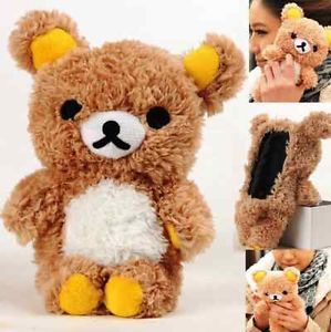 Cute Teddy Bear Doll Toy Plush Case Cover for Samsung Galaxy Mobile Smart Phones