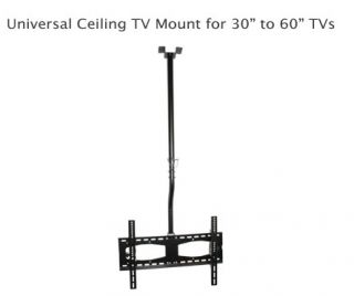 Adjustable Tilt Ceiling TV Bracket Mount for 30" to 60" LED LCD Plasma Black