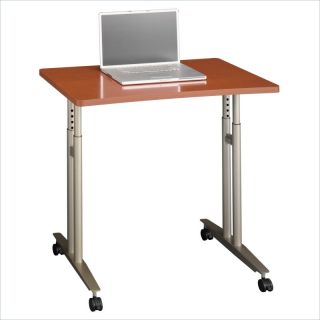 Bush Series C Adjustable Height Table Auburn Maple Finish Mobile Laptop Cart