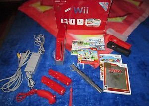 Nintendo Wii Console Red Used NTSC Games and Accessories 045496342425
