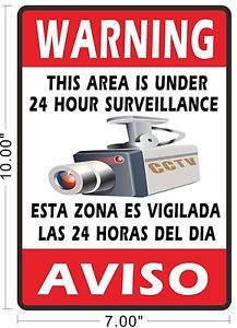 Warning CCTV Security Camera Surveillance Sign Store Decal Vinyl Sticker A092