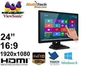 Viewsonic TD2420 Monitor 24” Touch Screen LED Monitor 1080p Full HD