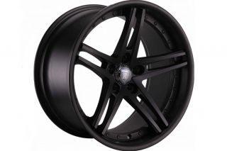 22" Benz S400 S550 S600 S63 S65 Rohana RC5 Black Concave Staggered Wheels Rims