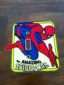 Vintage 1977 Marvel Comics The Amazing Spiderman Wall Light Switch Plate