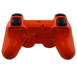 Glossy Orange Custom Housing Shell for PS3 Controller with Black Buttons Tools