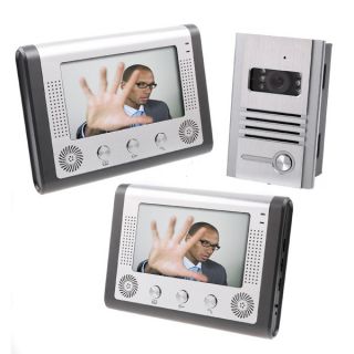 7" Video Door Phone Doorbell Color Monitor IR Camera Home Intercom System Kit