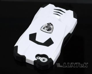 iPhone 5 Cobra Transformer Sports Car White Black Rubber Case Cover Protector