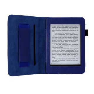 Luxury Blue Genuine Leather Case Cover for  Kindle Paperwhite