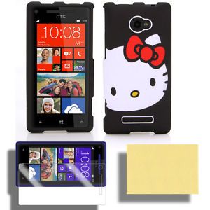 Case Screen Protector for HTC Windows Phone 8x Hello Kitty Holster Pouch