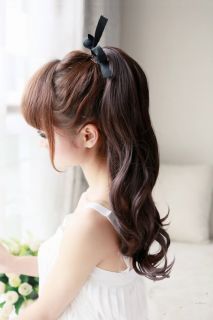 Womens Girls Lady Sexy Long Wavy Curly Ponytail Pony Hair Piece Extensions JJ13