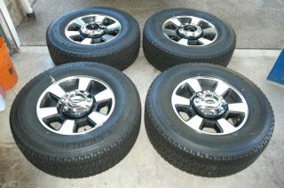2013 Ford F350 Super Duty 18" Wheels Michelin Tires F250 Lariat Polished