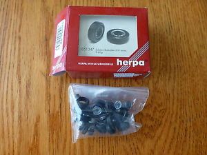 Herpa HO 51347 Truck Tires Specal Wide Type for Front Axle Hubs Wheels Axles