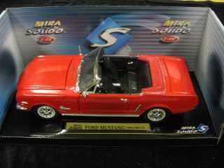 1964 1 2 FORD MUSTANG CONVERTIBLE RED MIRA BY SOLIDO 1 18 CAR MINT NIB