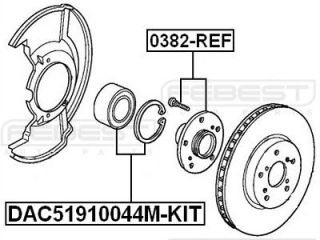 Front Wheel Bearing 51x91x44 Honda CR V RE3 RE4 2007 44300 SHJ A51