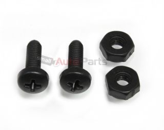 2 Black Nylon License Plate Frame Bolts Screws for Motorcycle Chopper Scooter