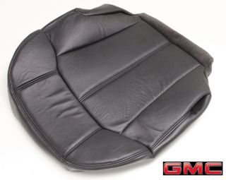 99 02 GMC Sierra 1500 HD 2500 HD SLT Driver Bottom Leather Seat Cover Dark Gray