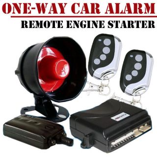 Carvox One Way Car Alarm Security System Remote Engine Starter