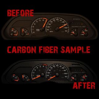 Chevy Silverado 03 06 Carbon Fiber Gauge Cluster Speedo Dash Bezel Cover Trim