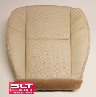 2009 2013 GMC Yukon XL SLT Driver Bottom Perforated Leather Seat Cover Tan