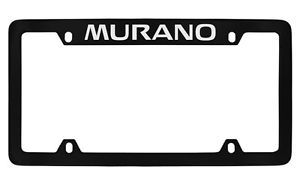 Nissan Murano Black Coated Metal Top Engraved License Plate Frame Holder