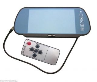7" Car Rear View Monitor Mirror Touch Screen 2 Video Input for DVD VCR Camera